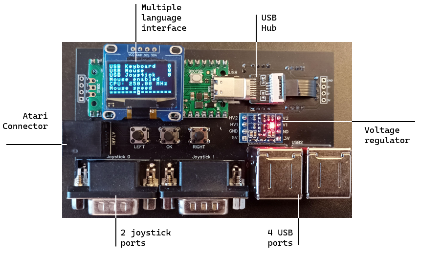 Atari Eiffel Pico USB en fonctionnement