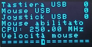 Interface en italien de l'Atari Eiffel Pico USB